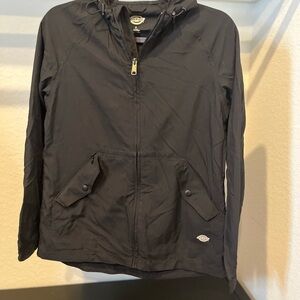 Dickies Women's Performance Hooded Rain Jacket Black Size Small